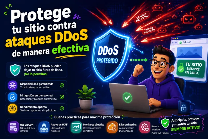 Protege tu sitio contra ataques DDoS de manera efectiva